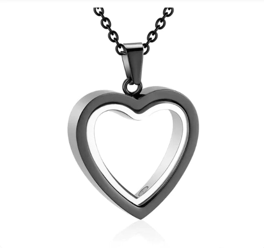 Glamoora - Peach Heart Multi-Color Memorial Locket