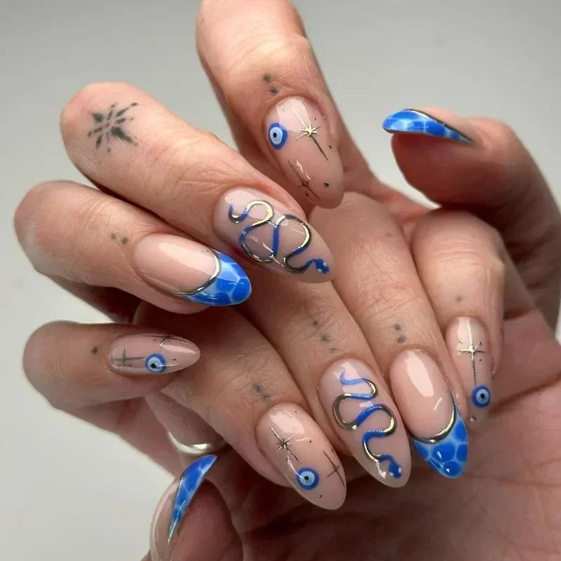 GLAMOORA Pink Butterfly Press-On Nails