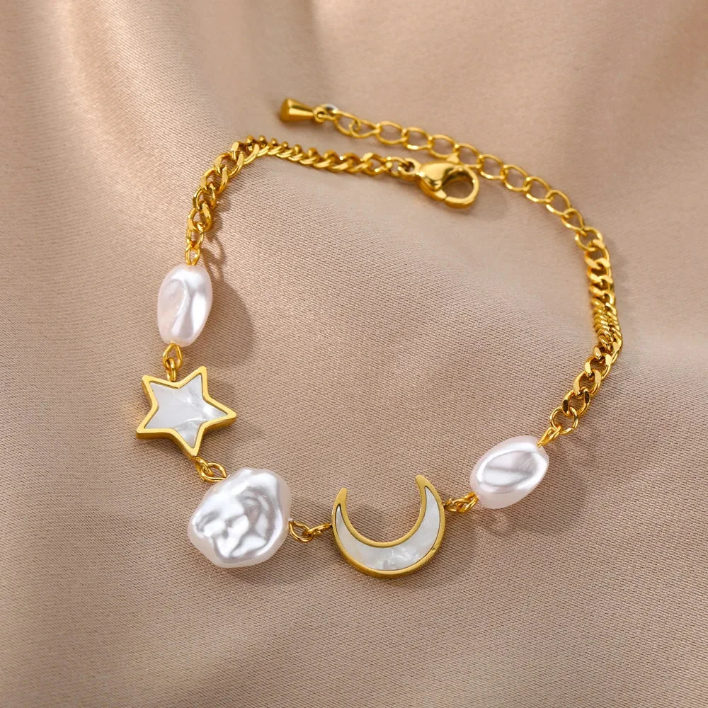 Glamoora New Stainless Steel Fashion Multilayer Bracelets