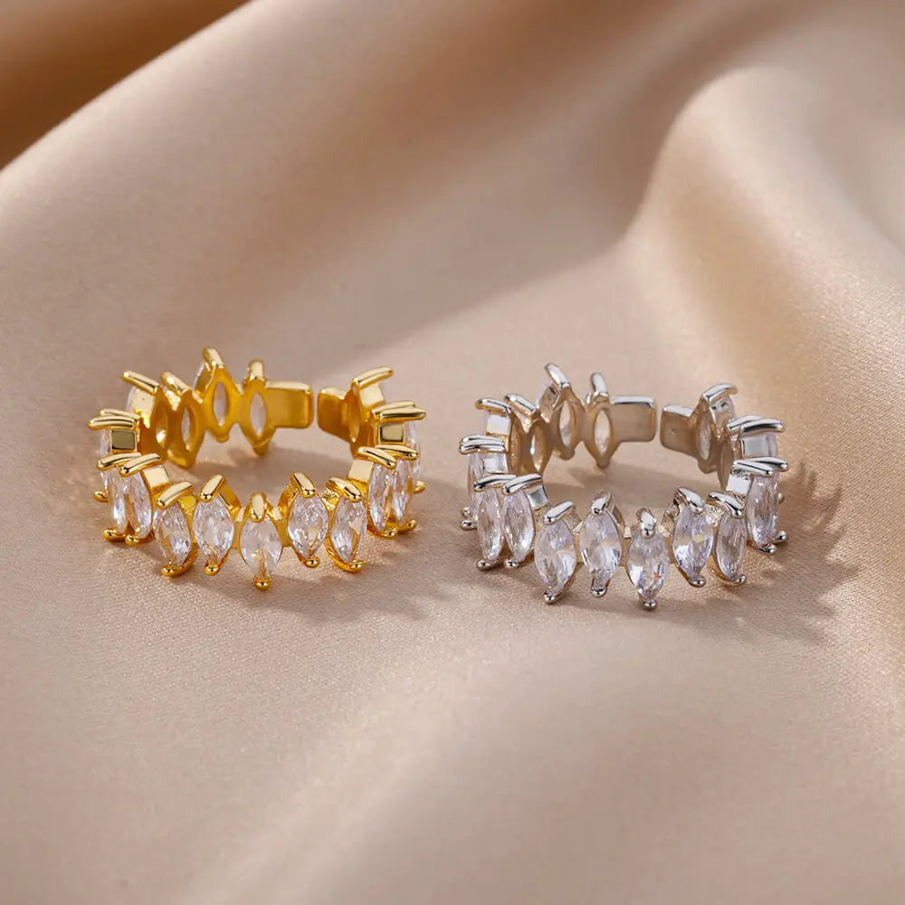 Glamoora Multilayer female Rings Gold