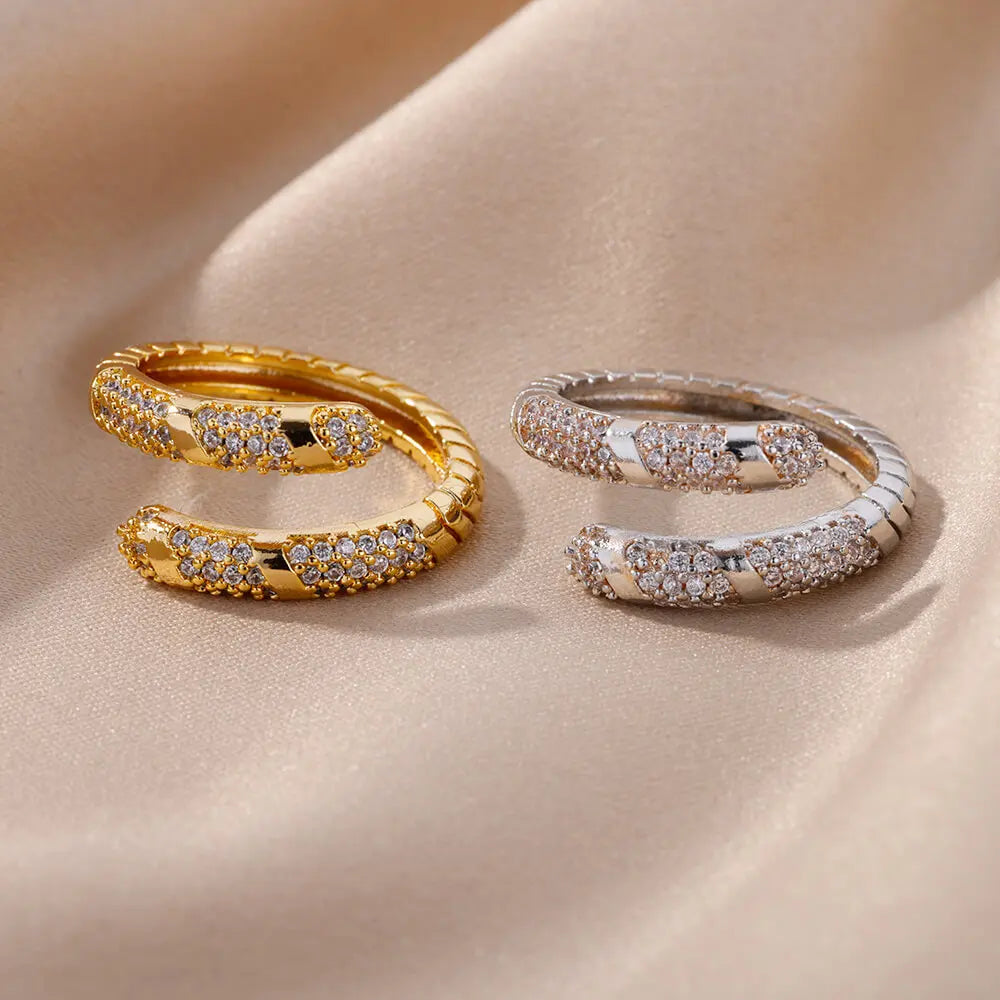 Glamoora Multilayer female Rings Gold