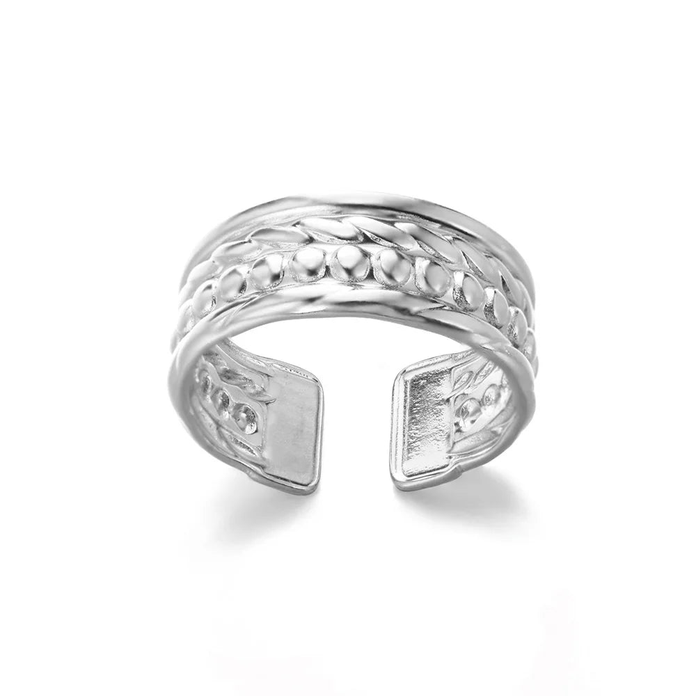 Glamoora Stainless Steel Shell Rings