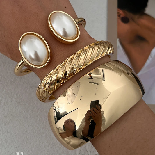 GLAMOORA Punk Metal Spring Bangles