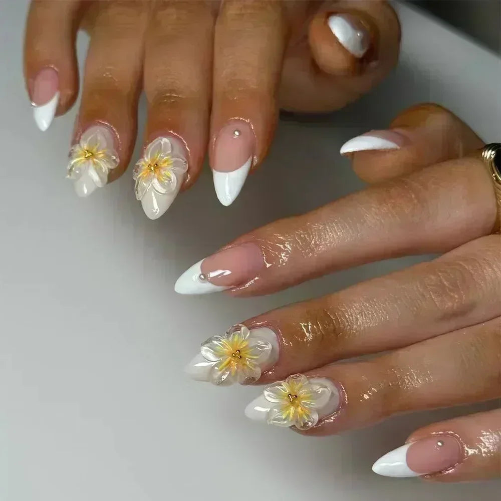 GLAMOORA Pink Butterfly Press-On Nails