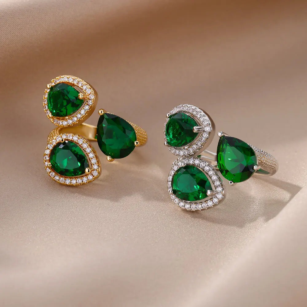 Glamoora Adjustable Colored zircon Ring for Women