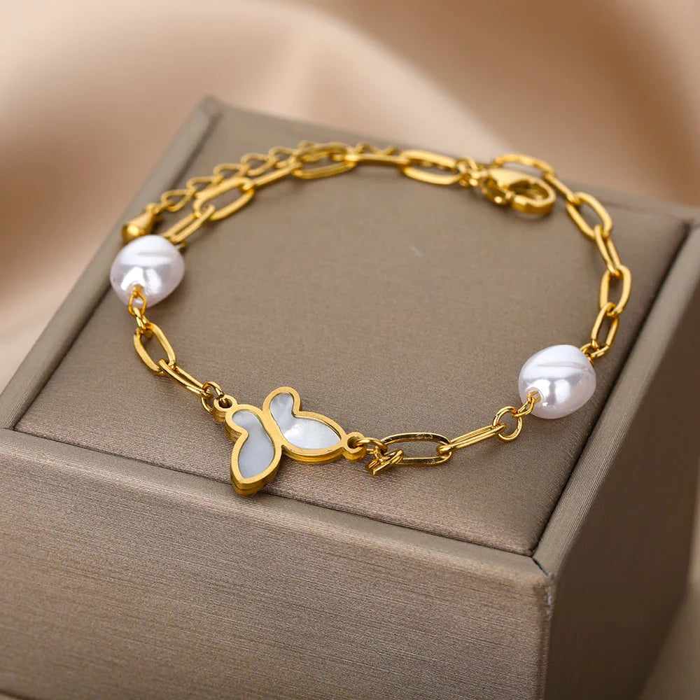 Glamoora New Stainless Steel Fashion Multilayer Bracelets