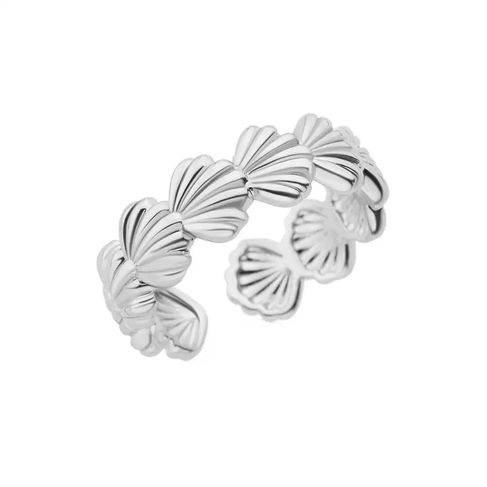 Glamoora Stainless Steel Shell Rings