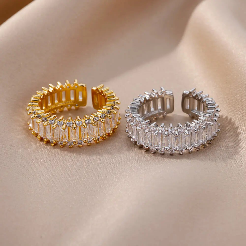 Glamoora Multilayer female Rings Gold