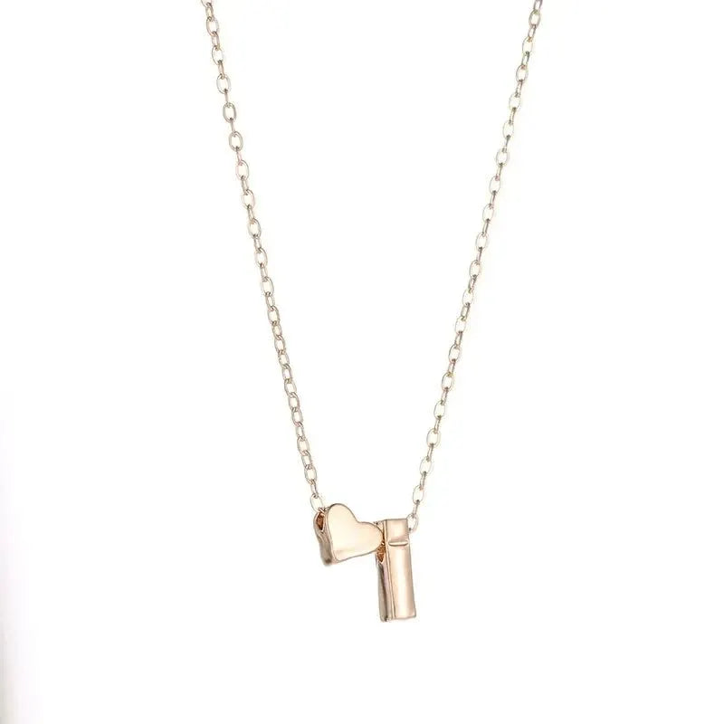 Glamoora 26 Letters Fashion Tiny Heart