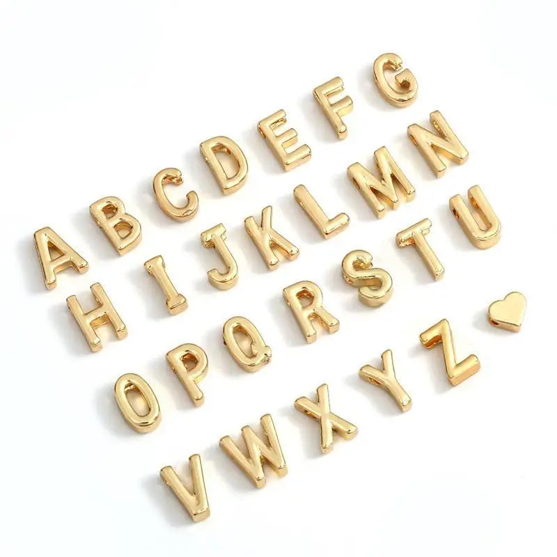 Glamoora 26 Letters Fashion Tiny Heart