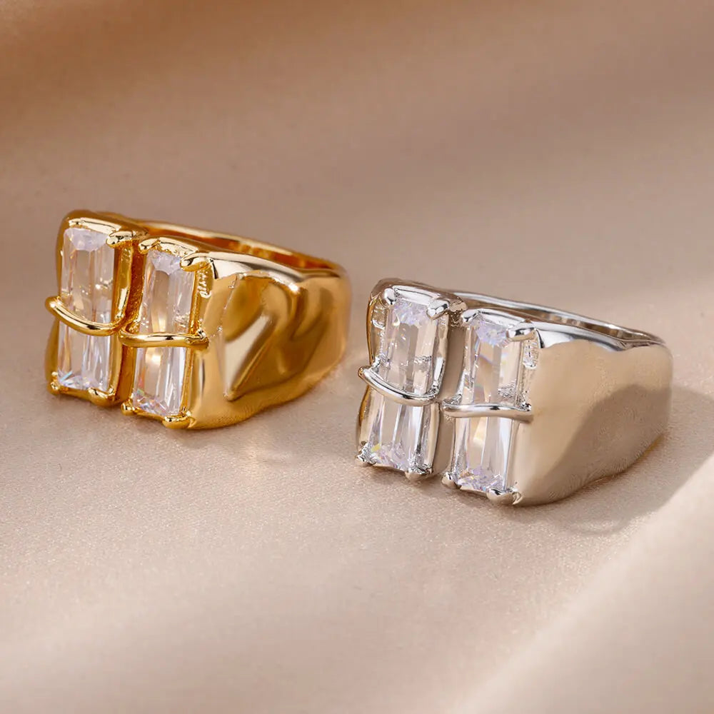 Glamoora Adjustable Colored zircon Ring for Women