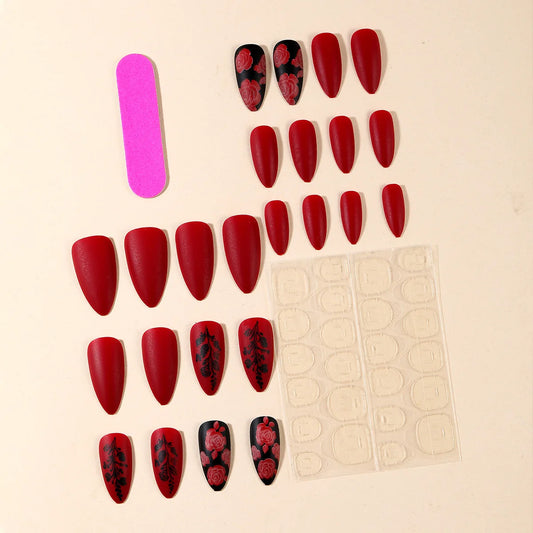 GLAMOORA Autumn Almond Press-On Nails