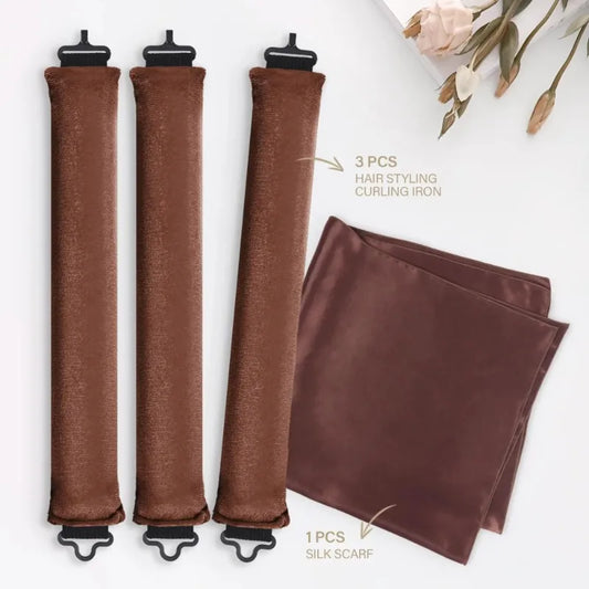 glamoora 4Pcs/set Heatless Velvet Hair Curler