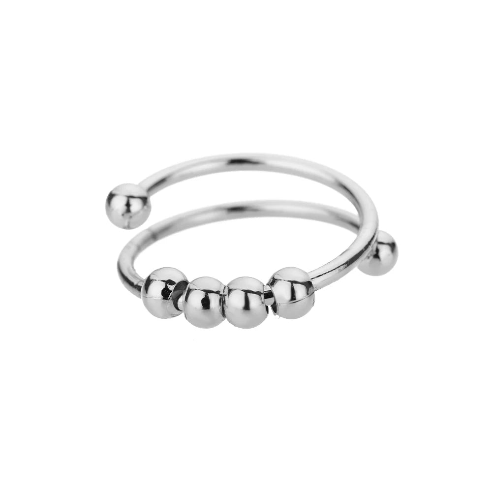 GLAMOORA Gold Stainless Steel Rings