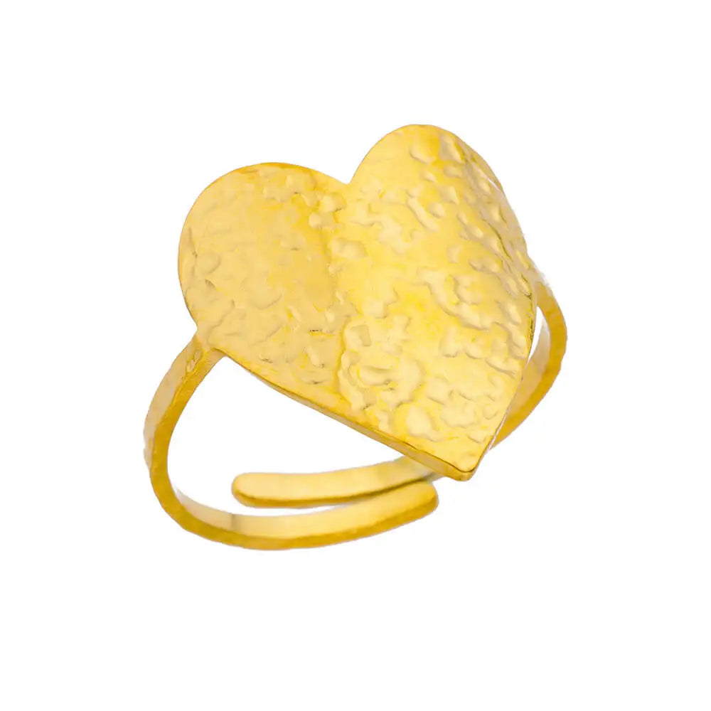 GLAMOORA Gold Stainless Steel Rings