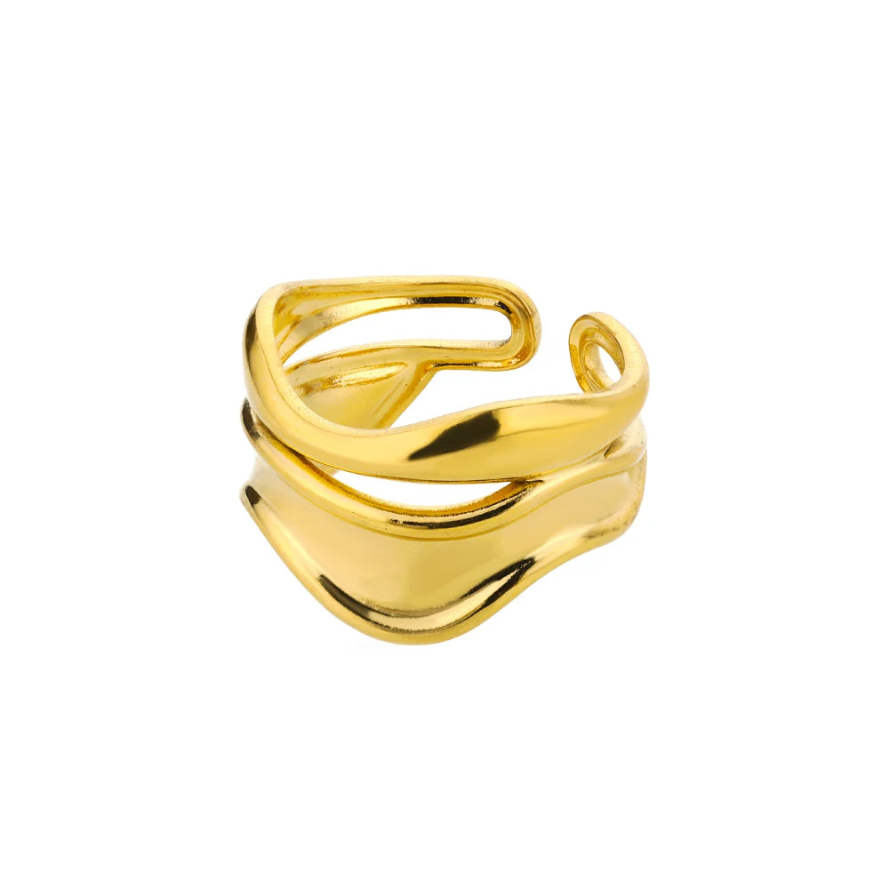 Glamoora Stainless Steel Shell Rings
