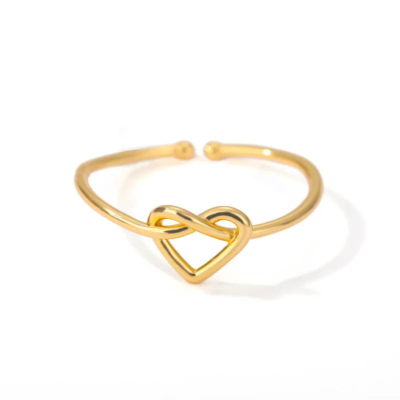 GLAMOORA Gold Stainless Steel Rings