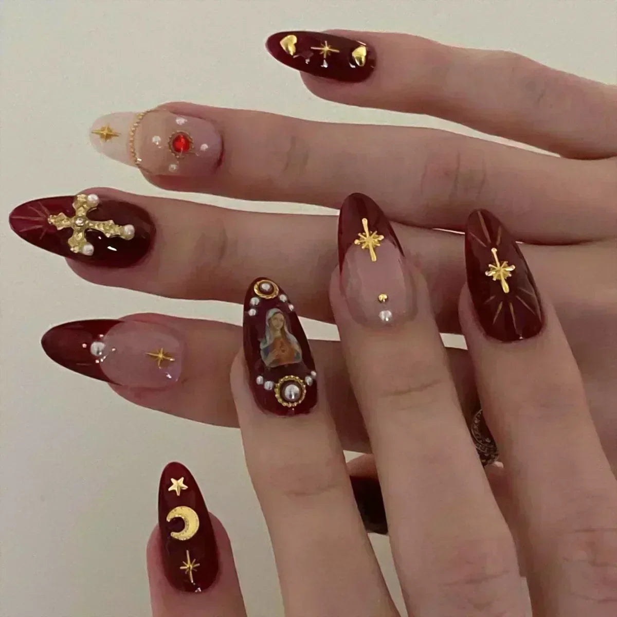 GLAMOORA Pink Butterfly Press-On Nails