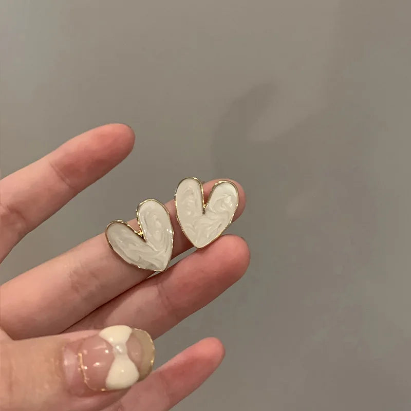 GLAMOORA Golden Crystal Stud Earrings