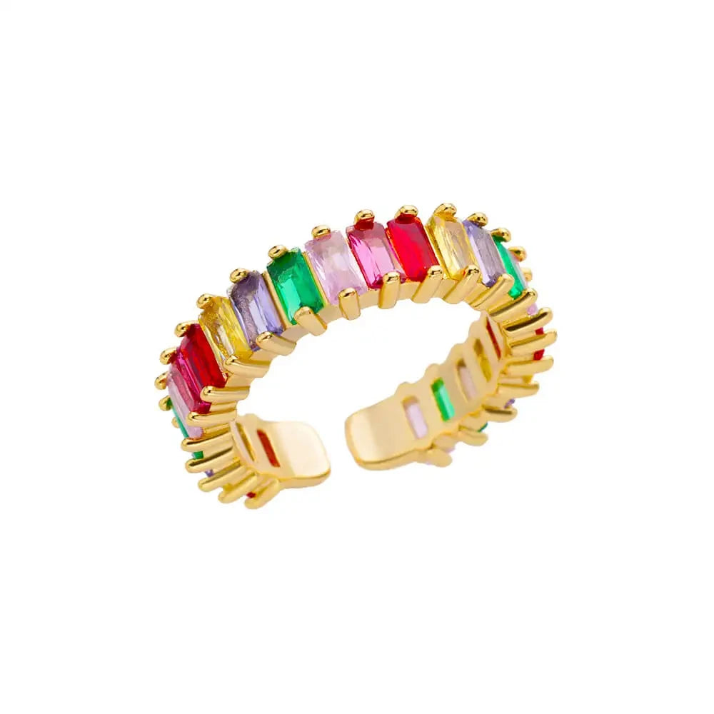 GLAMOORA Gold Stainless Steel Rings