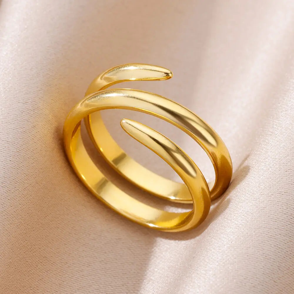 Glamoora Stainless Steel Shell Rings