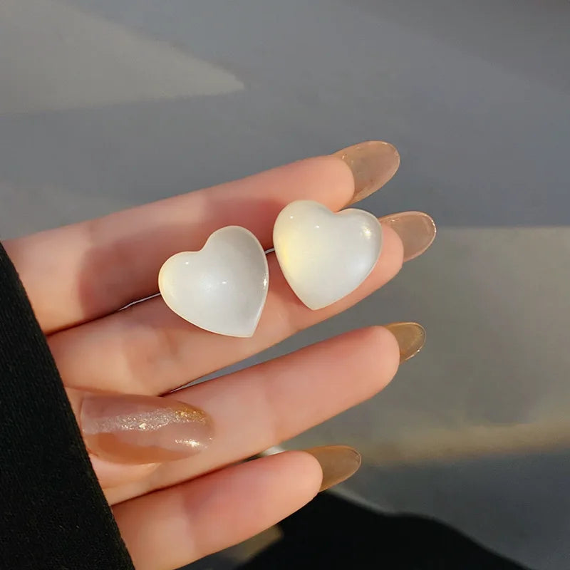 GLAMOORA Golden Crystal Stud Earrings