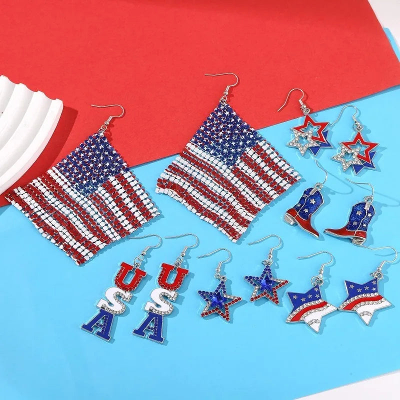 Glamoora 4th of July Earrings