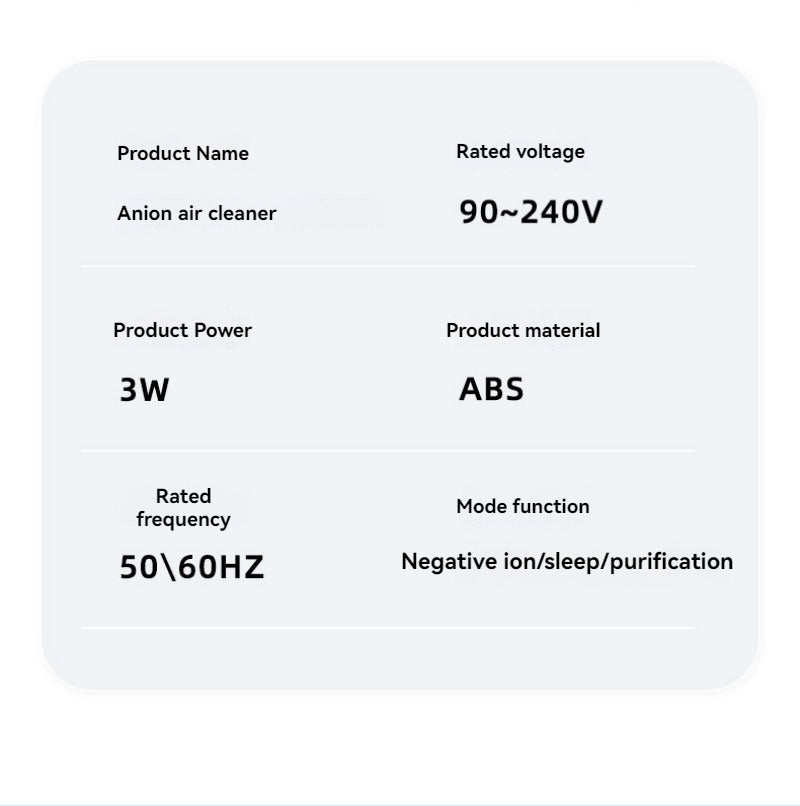 Negative Ions Air Purifier