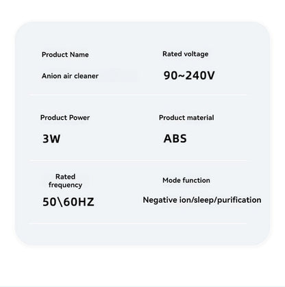 Negative Ions Air Purifier