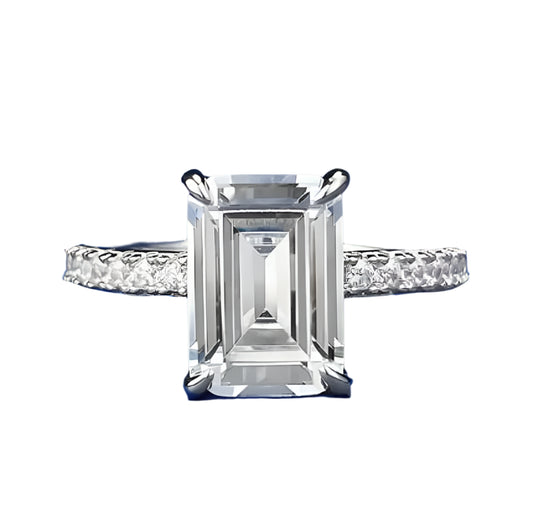 Glamoora - Elegant S925 Silver Carbon Diamond Ring