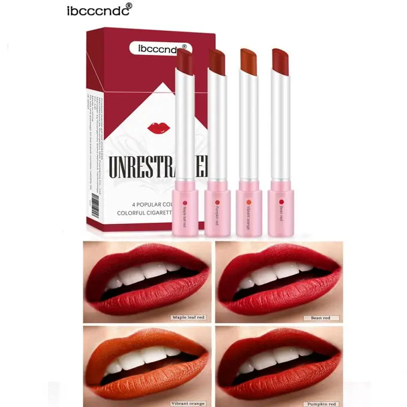 Glamoora - 4 Colors Velvet Matte Cigarette Lipstick