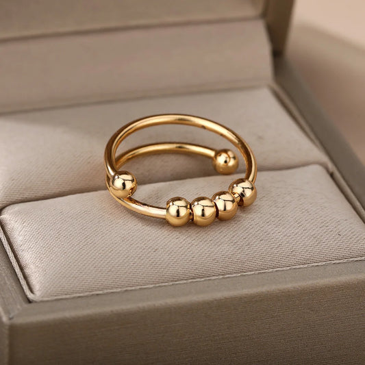 GLAMOORA Anxiety Relief Spinner Ring