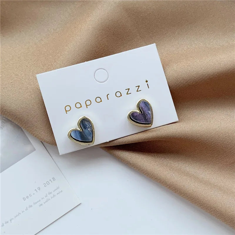 GLAMOORA Heart Pearl Drop Earrings