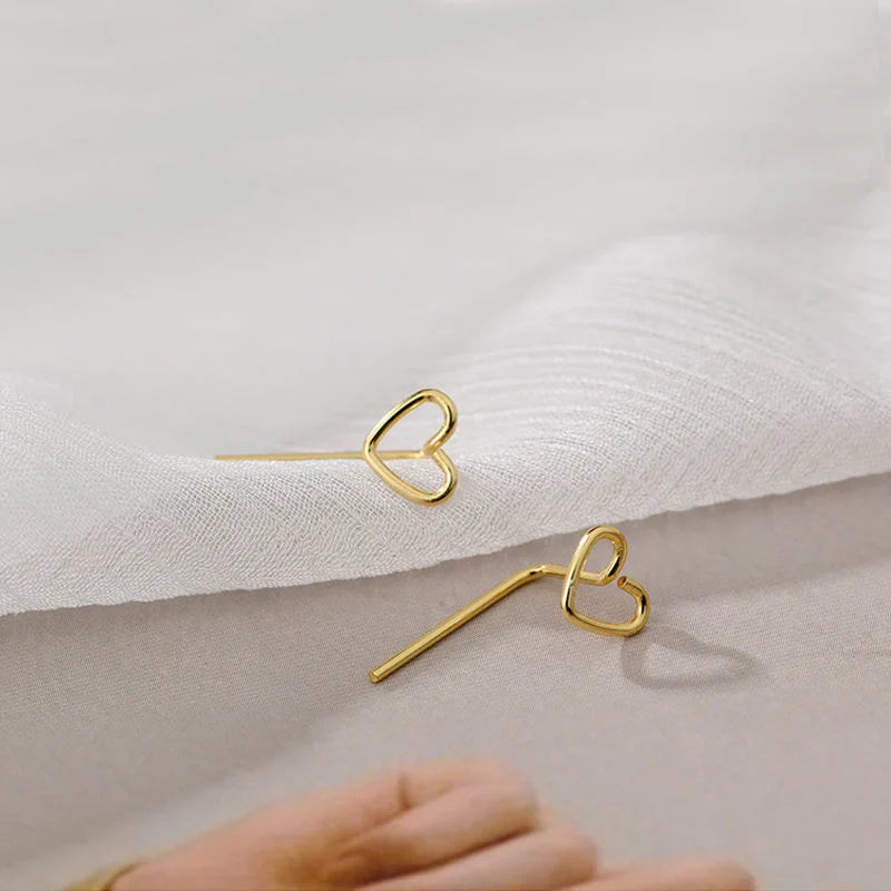 GLAMOORA Heart Pearl Drop Earrings