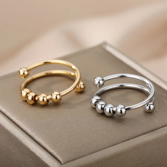 GLAMOORA Anxiety Relief Spinner Ring