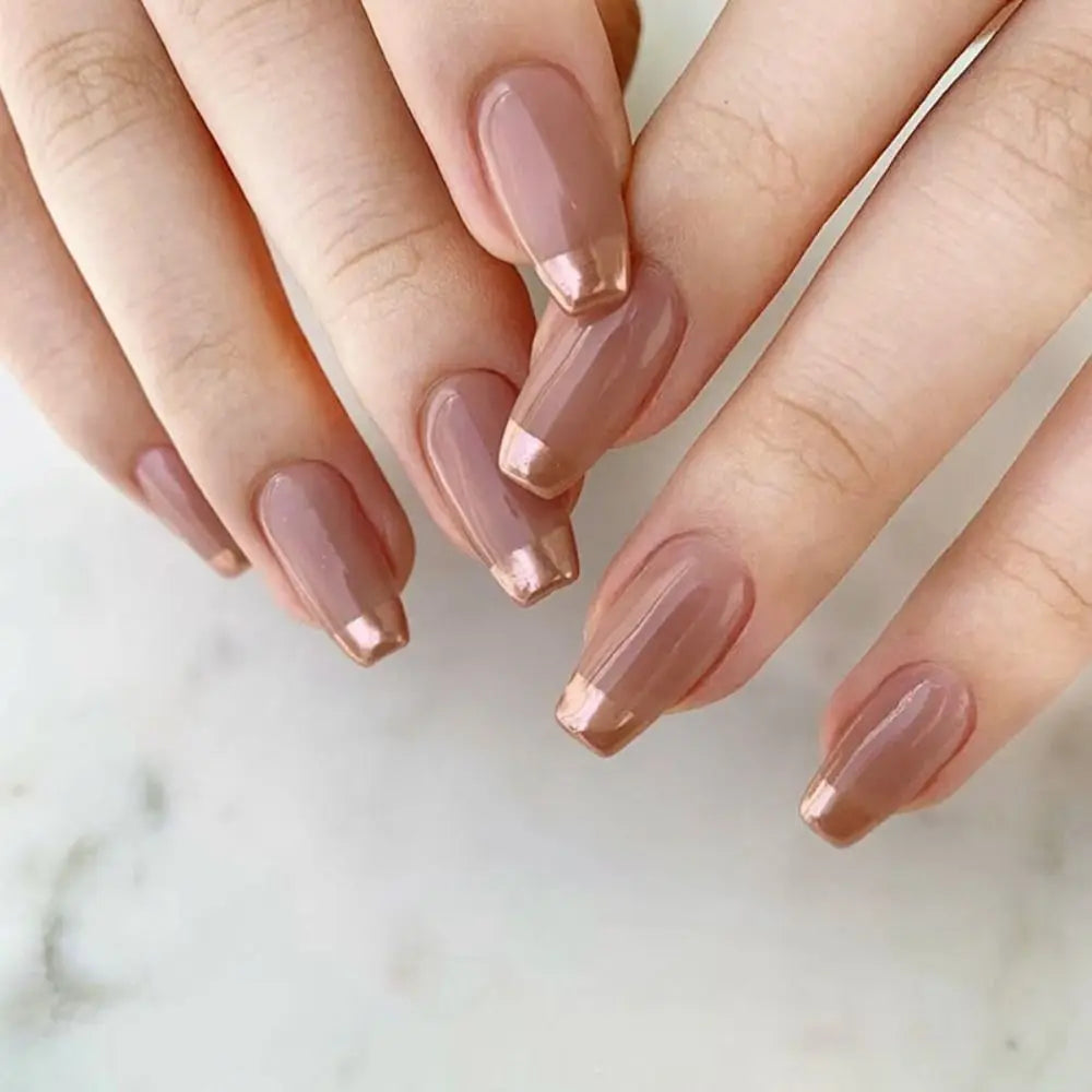 GLAMOORA French Ballerina Press-On Nails