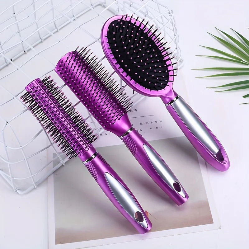 glamoora 3pcs/ Purple Shaped Comb Set
