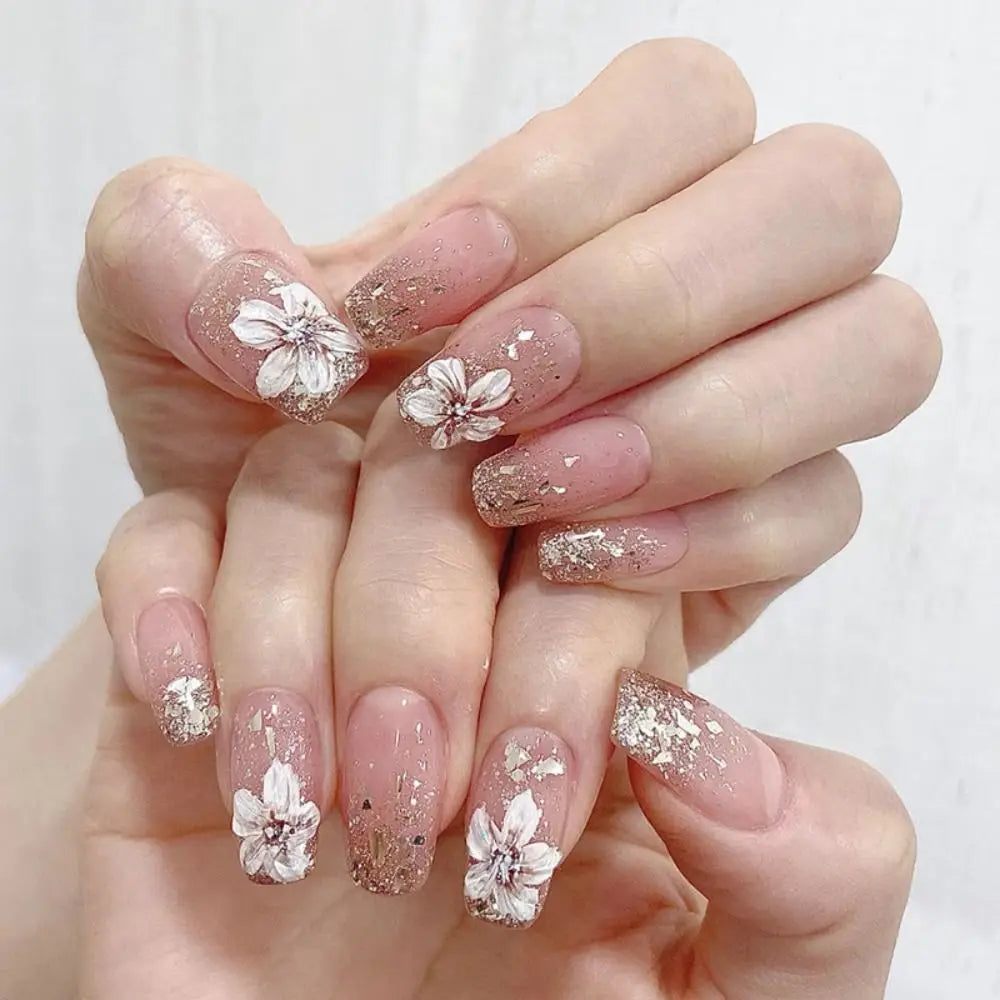 GLAMOORA French Ballerina Press-On Nails