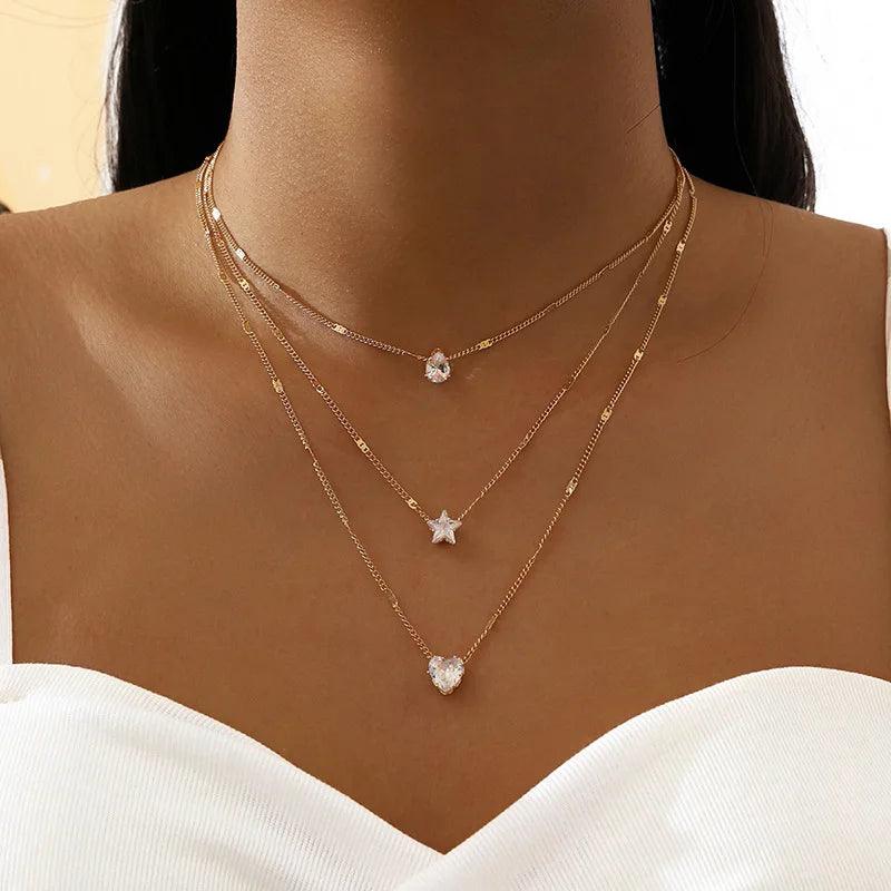 GLAMOORA Cherry Gold Pendant Necklace
