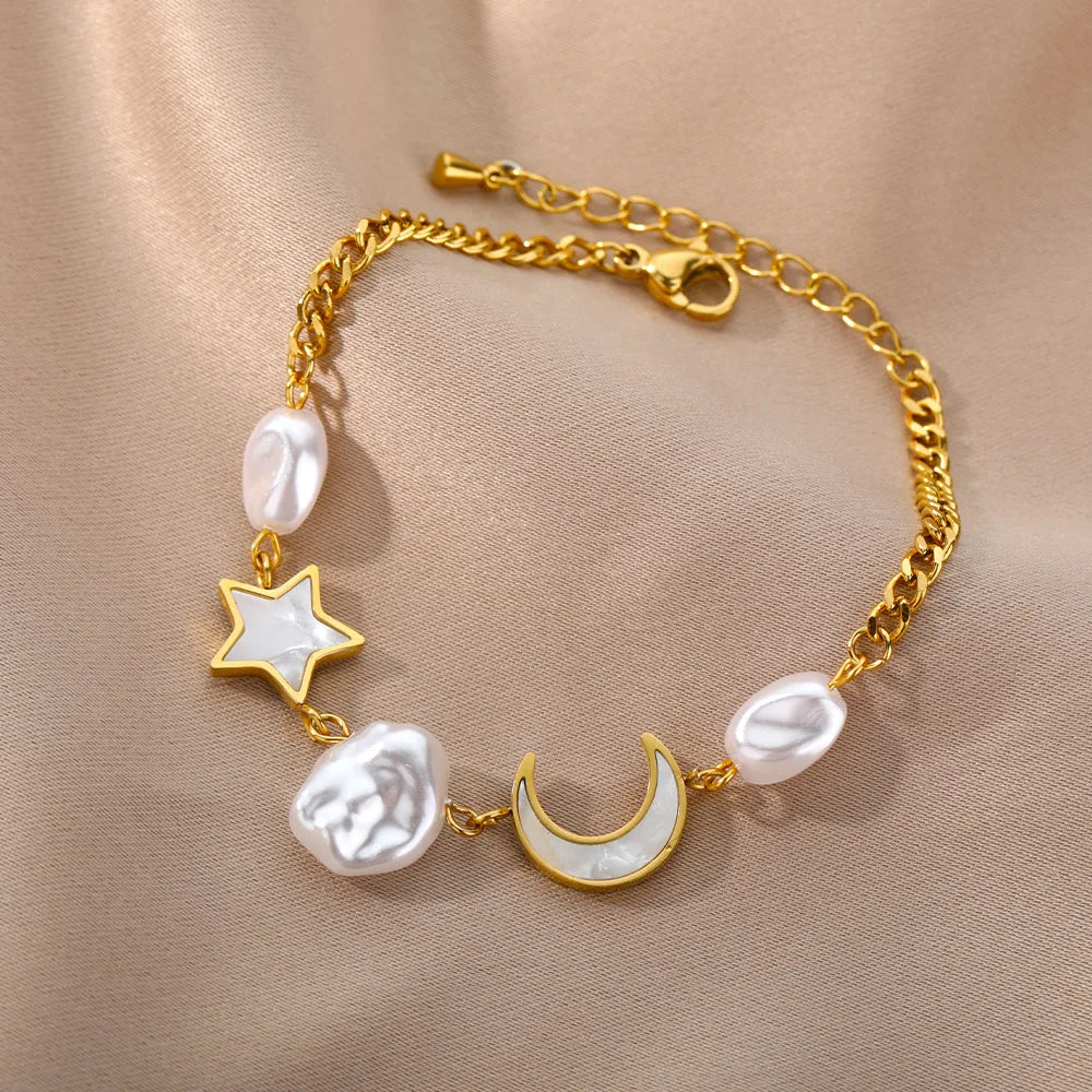 Glamoora New Stainless Steel Fashion Multilayer Bracelets