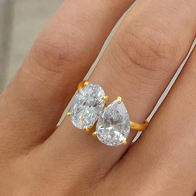 Glamoora Water Drop Ring For Women