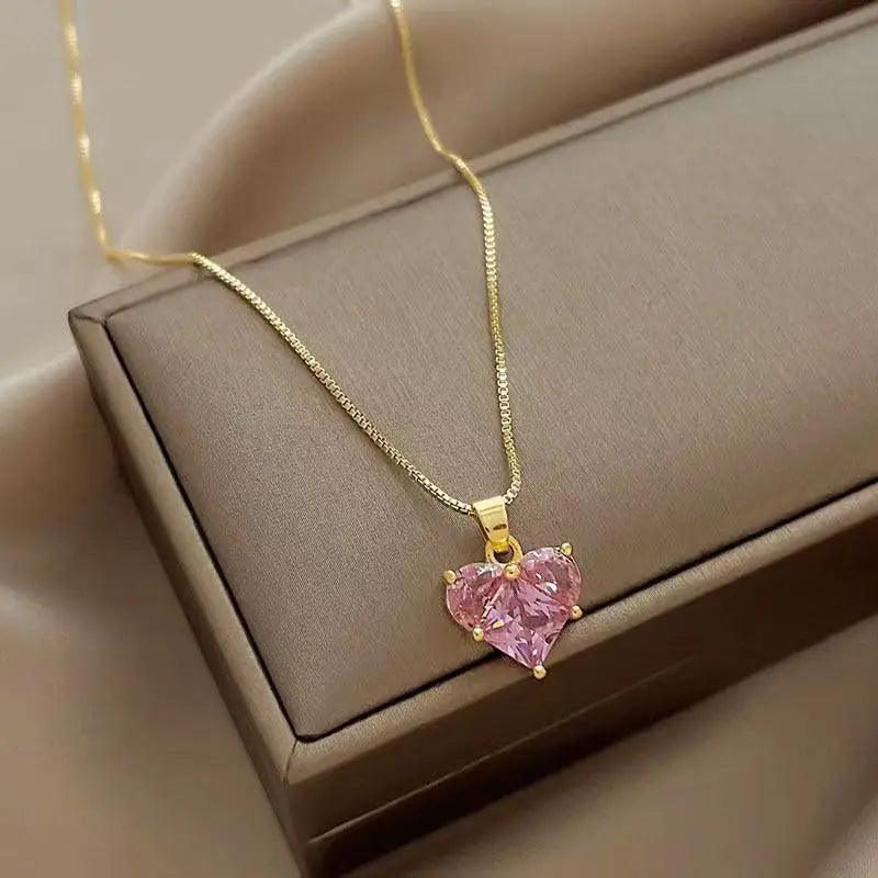 GLAMOORA Cherry Gold Pendant Necklace