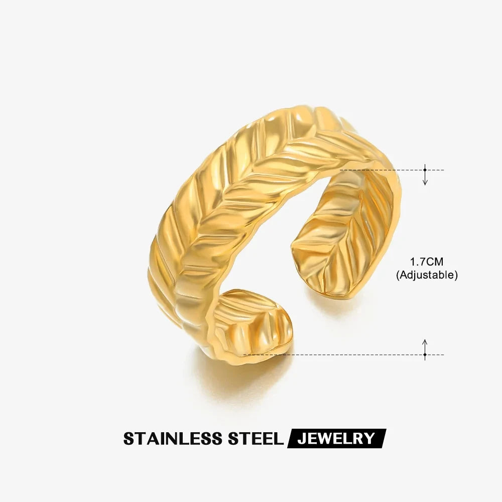Glamoora  Stainless Steel Shell Rings