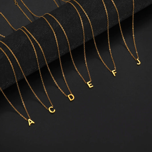 Glamoora Cazador Minimalist Initial A-Z Letter Necklace