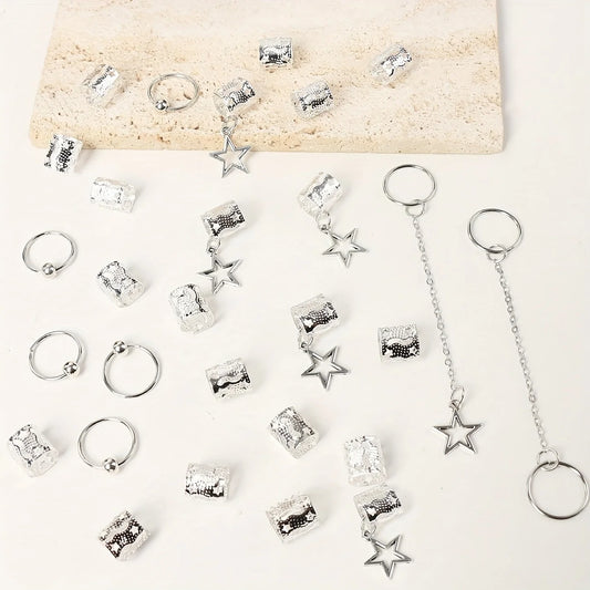 GLAMOORA Star Dreadlock Hair Cuffs