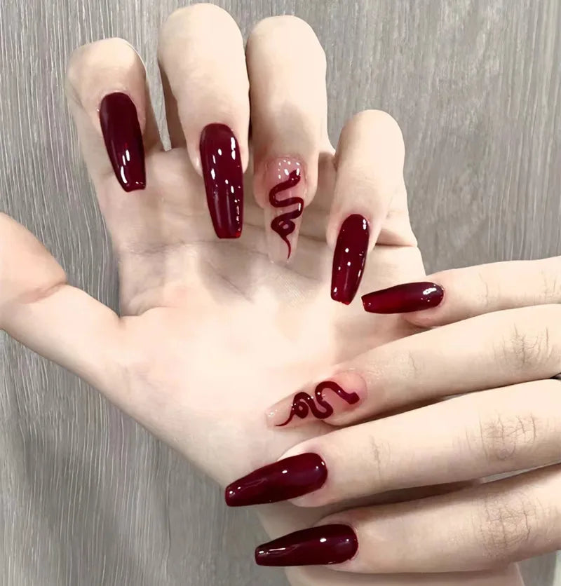 GLAMOORA French Ballerina Press-On Nails