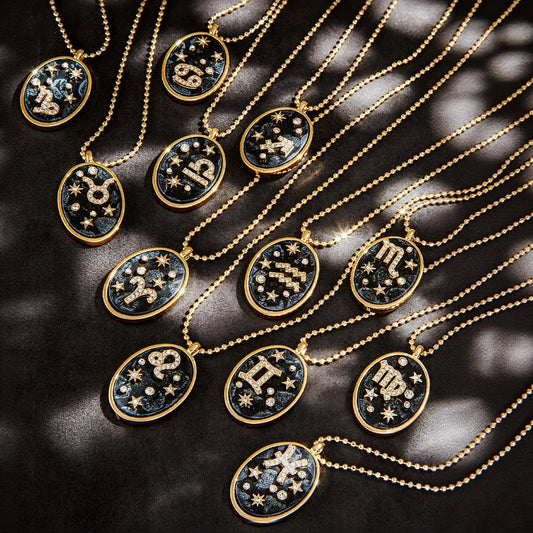 Glamoora Zodiac Sign Stainless Steel Necklaces Birthday Gift