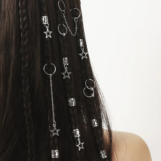 GLAMOORA Star Dreadlock Hair Cuffs