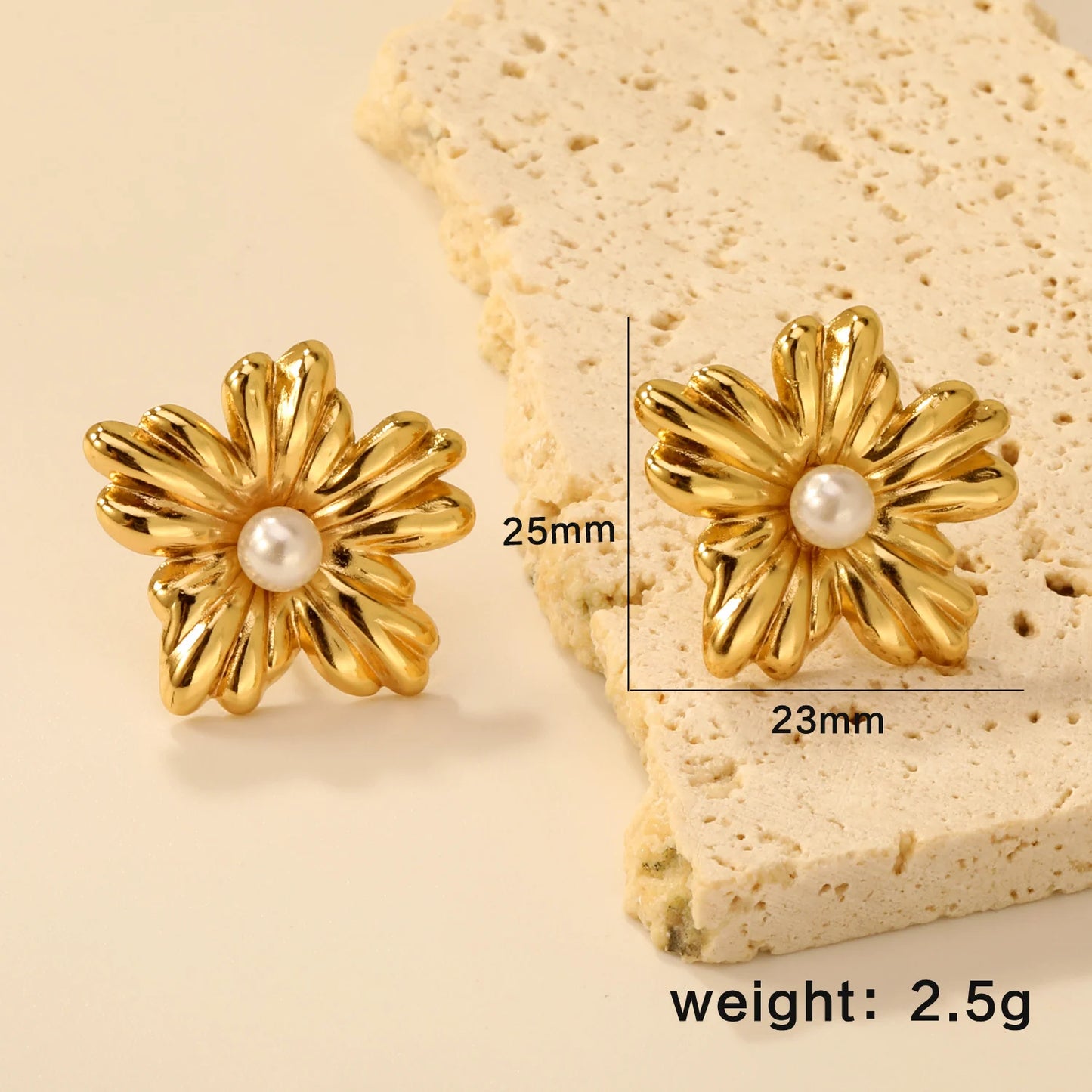 GLAMOORA Pearl Water Drop Earrings