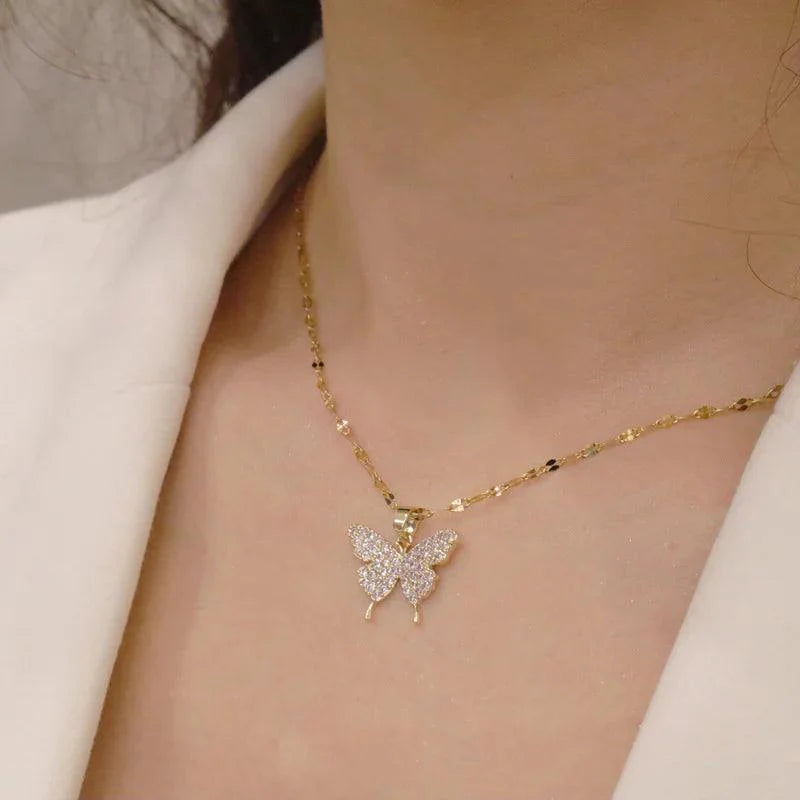 GLAMOORA Cherry Gold Pendant Necklace